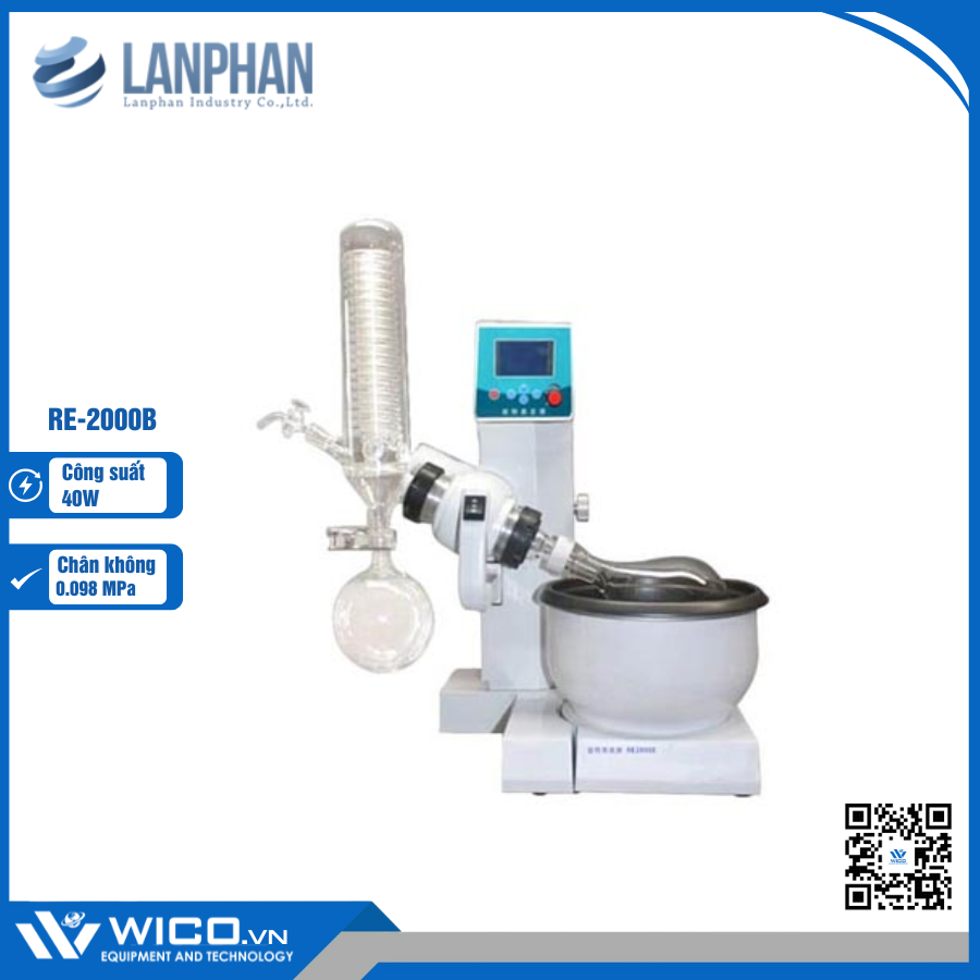 Máy Cô Quay Chân Không Lanphan RE-2000B | Wico Việt Nam