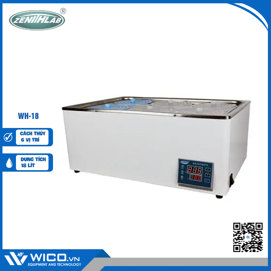 Bể Cách Thuỷ 6 Vị Trí Zenith Lab Trung Quốc WH-18