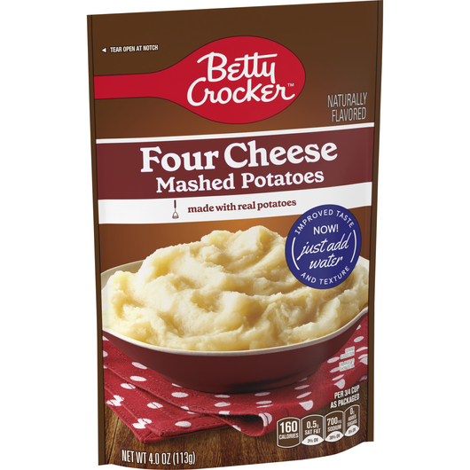 Khoai Tây Nghiền 4 Vị Phô Mai Betty Crocker Four Cheese Mashed Potatoes, Gói 113g (4 Oz.)