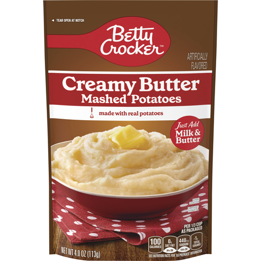 Khoai Tây Nghiền Bơ Kem Betty Crocker Creamy Butter Mashed Potatoes, Gói 113g (4 Oz.)