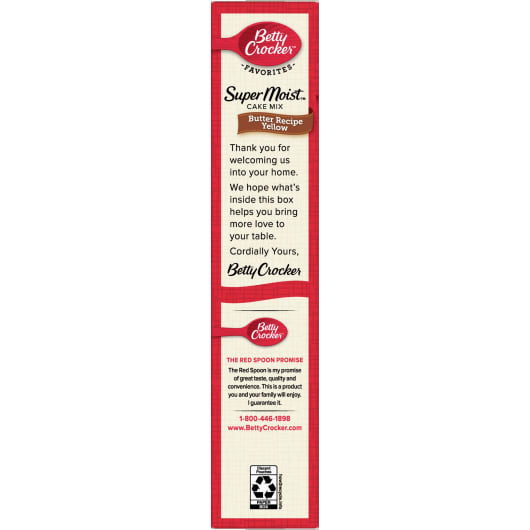 Bột Làm Bánh Pha Sẵn Betty Crocker Super Moist Yellow Cake Mix, Hộp 432g (15.25 Oz.)