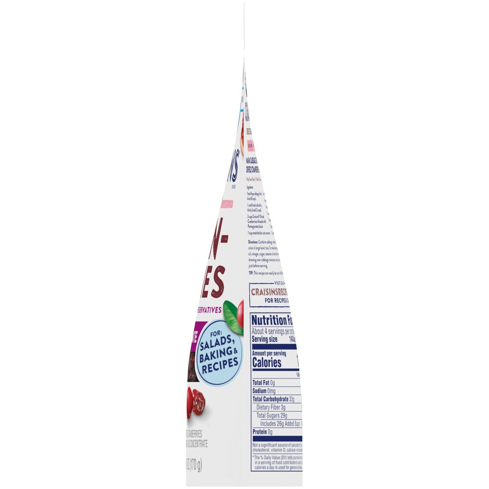 Nam Việt Quất Sấy Nước Ép Lựu Đỏ Ocean Spray Craisins Dried Cranberries Infused With Pomegrate Juice, Gói 170g (6 Oz.)