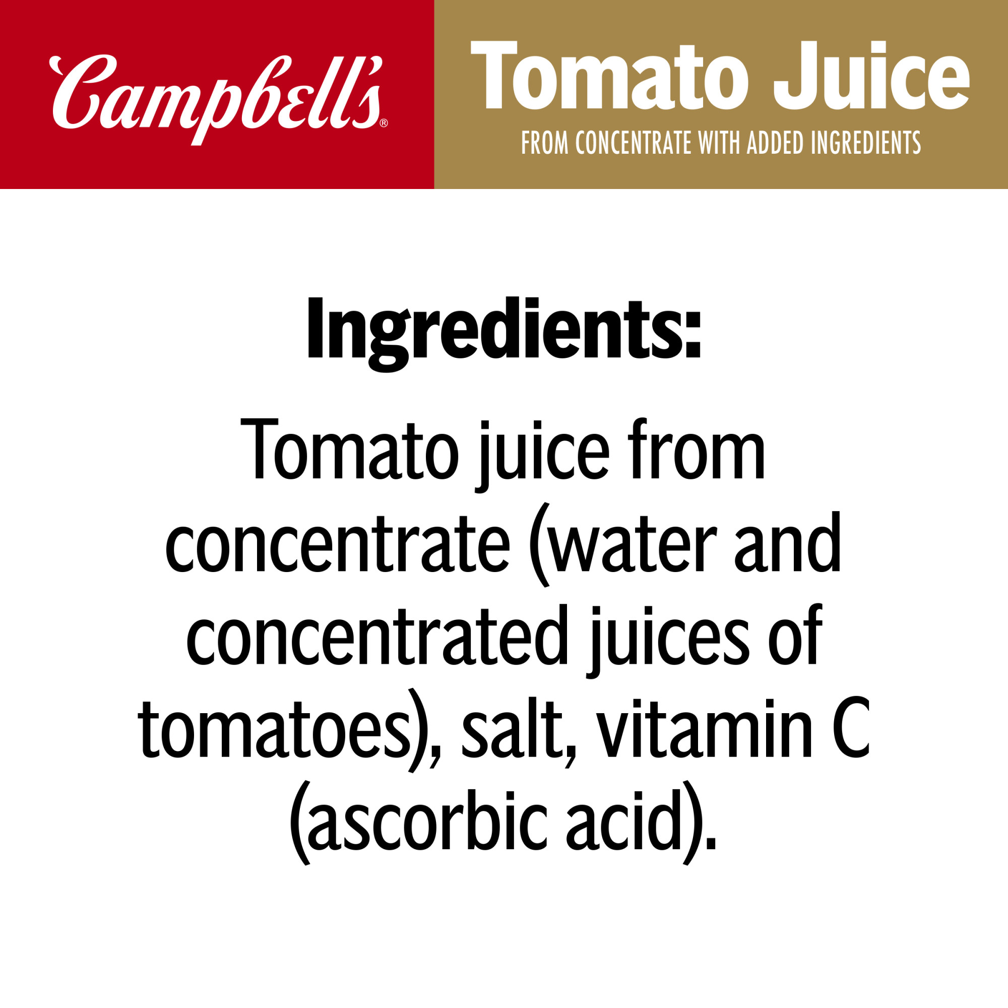 Nước Ép Cà Chua Campbell's Tomato Juice, Lon 340 mL (11.5 Fl. Oz.) [NON-GMO]