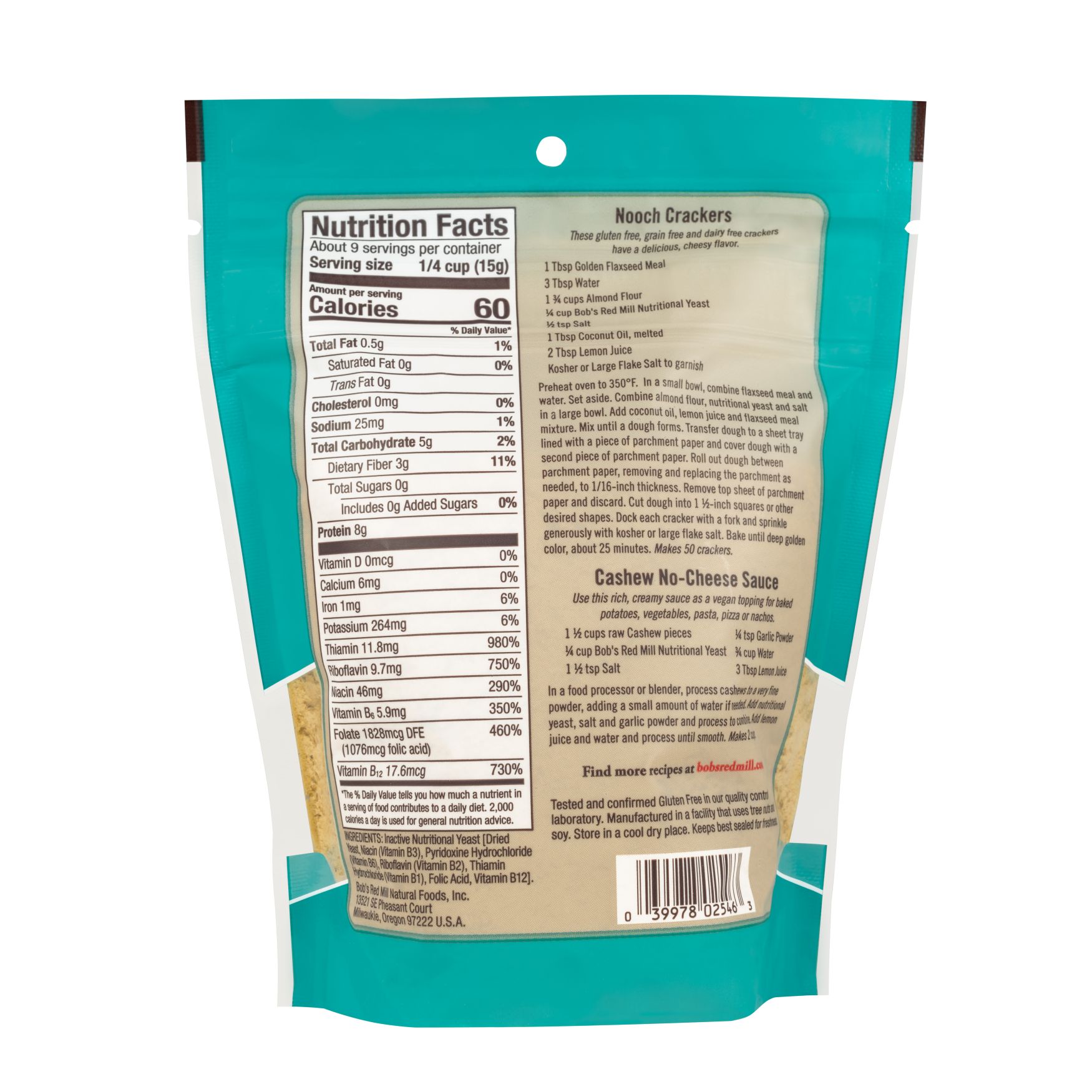 Men Dinh Dưỡng Cho Người Ăn Chay Bob's Red Mill Nutritional Yeast, Gói 142g
