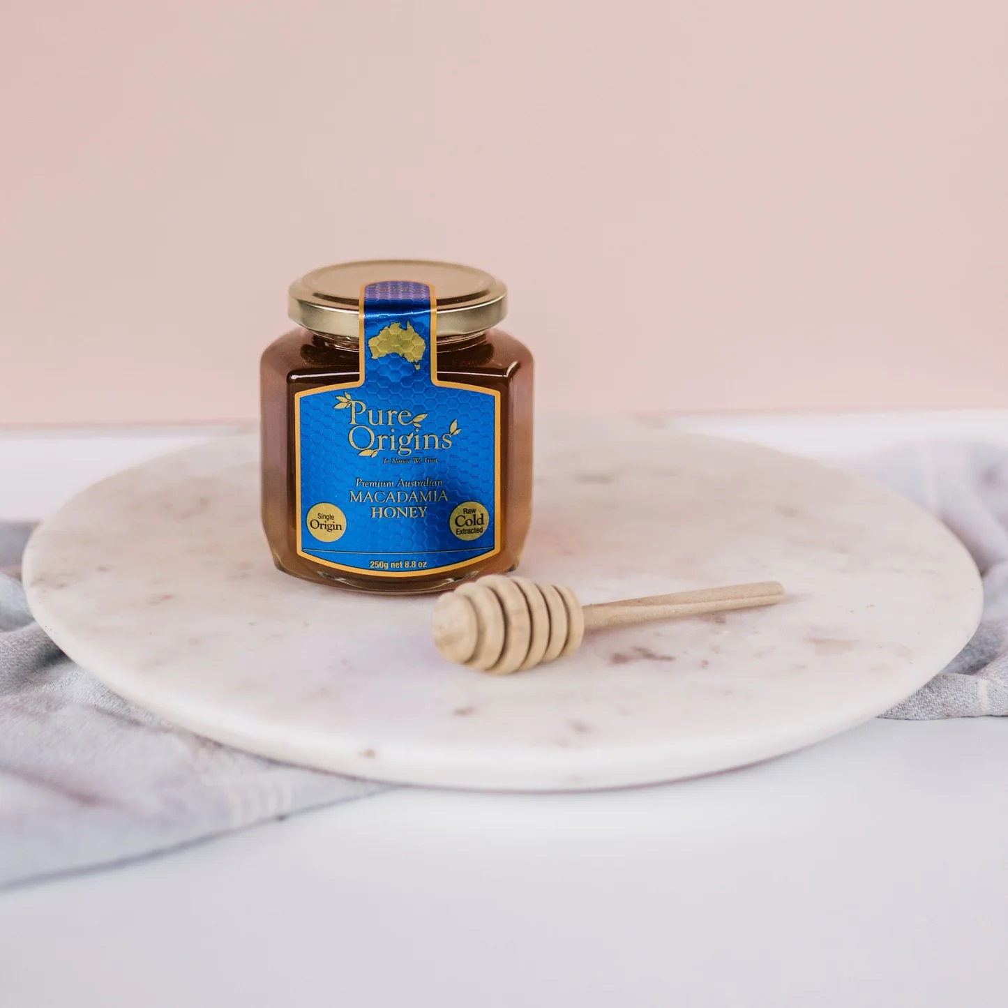 Mật Ong Hoa Mắc Ca Pure Origins Cao Cấp Australian Macadamia Honey, Lọ 250g