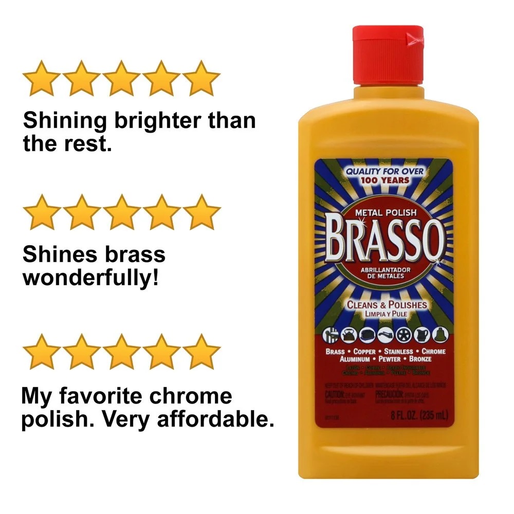 Dung Dịch Đánh Bóng Kim Loại Đa Năng Brasso Multi-Purpose Metal Polish, Chai 235 mL (8 Fl. Oz.)