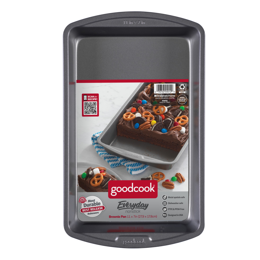 Khuôn Nướng Bánh Chống Dính GoodCook 04012 11 Inch x 7 Inch Nonstick Biscuit/ Brownie Rectangle Pan