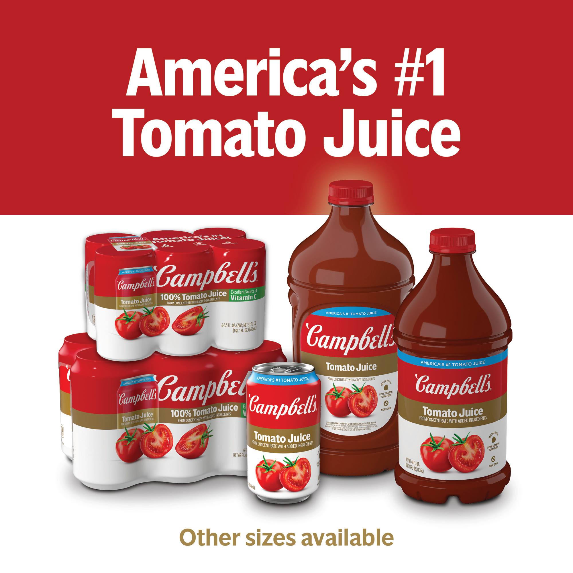 Nước Ép Cà Chua Campbell's Tomato Juice, Lon 340 mL (11.5 Fl. Oz.) [NON-GMO]