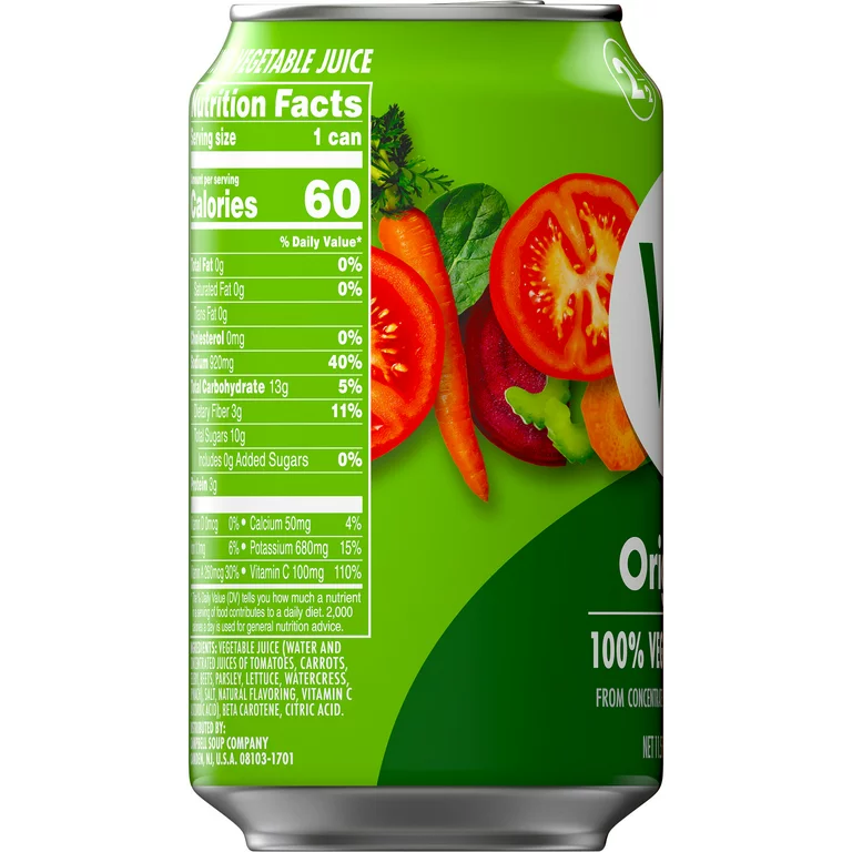 Nước Ép Rau Củ Nguyên Chất Original V8 100% Vegetable Juice, Lon 340 mL (11.5 Fl. Oz.)