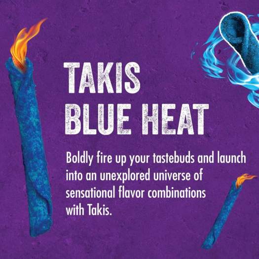 Snack Tortilla Cuộn Cay Chua Takis Blue Heat Rolled Corn Tortilla Chips, Gói 100g