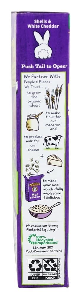 Nui Sò Với Phô Mai Cheddar Hữu Cơ Annies Macaroni Shells & White Cheddar, Hộp 170g (6 Oz.)