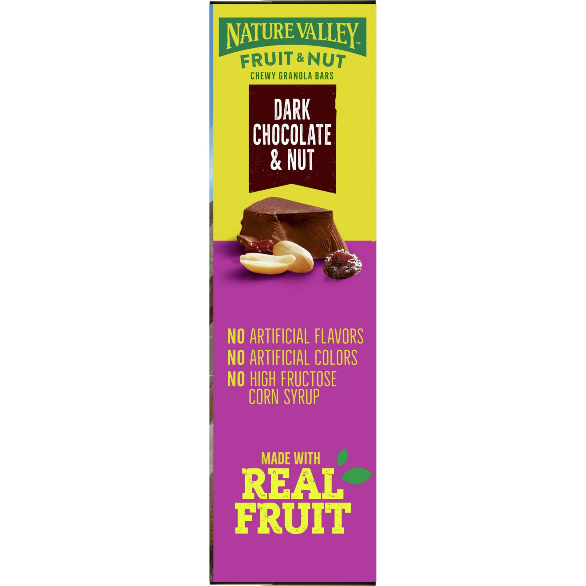Thanh Ngũ Cốc Socola Đen Mix Trái Cây Và Hạt Nature Valley Chewy Granola Bar Dark Chocolate & Nuts, Hộp 6 Thanh x 35g
