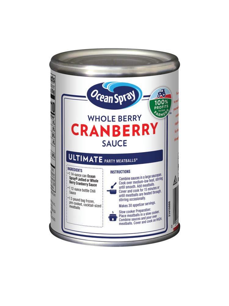 Sốt Nam Việt Quất Nguyên Trái Ocean Spray Whole Berry Cranberry Sauce, Hộp 397g (14 Oz.)