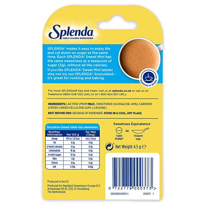 Đường Ăn Kiêng Splenda Sugar Alternative Sweet Minis, Hộp 300 Viên (16.5g)