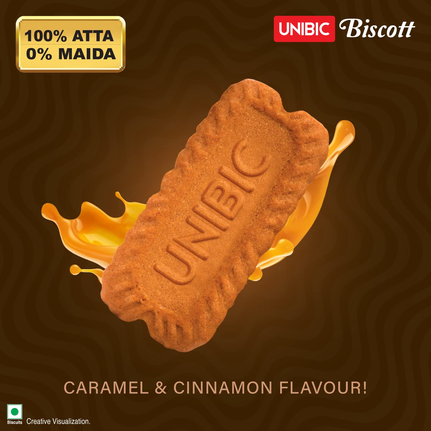 Bánh Ăn Kiêng Biscott Vị Caramel Quế Unibic Caramel Cinnamon Flavour Biscott, Hộp 250g