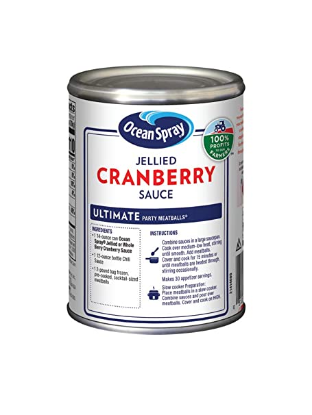 Sốt Nam Việt Quất Dạng Thạch Ocean Spray Jellied Cranberry Sauce, Hộp 397g (14 Oz.)