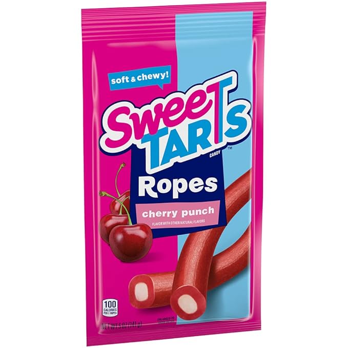 Kẹo Dẻo Hình Que Vị Cherry Sweetarts Soft & Chewy Rope, Gói 141g