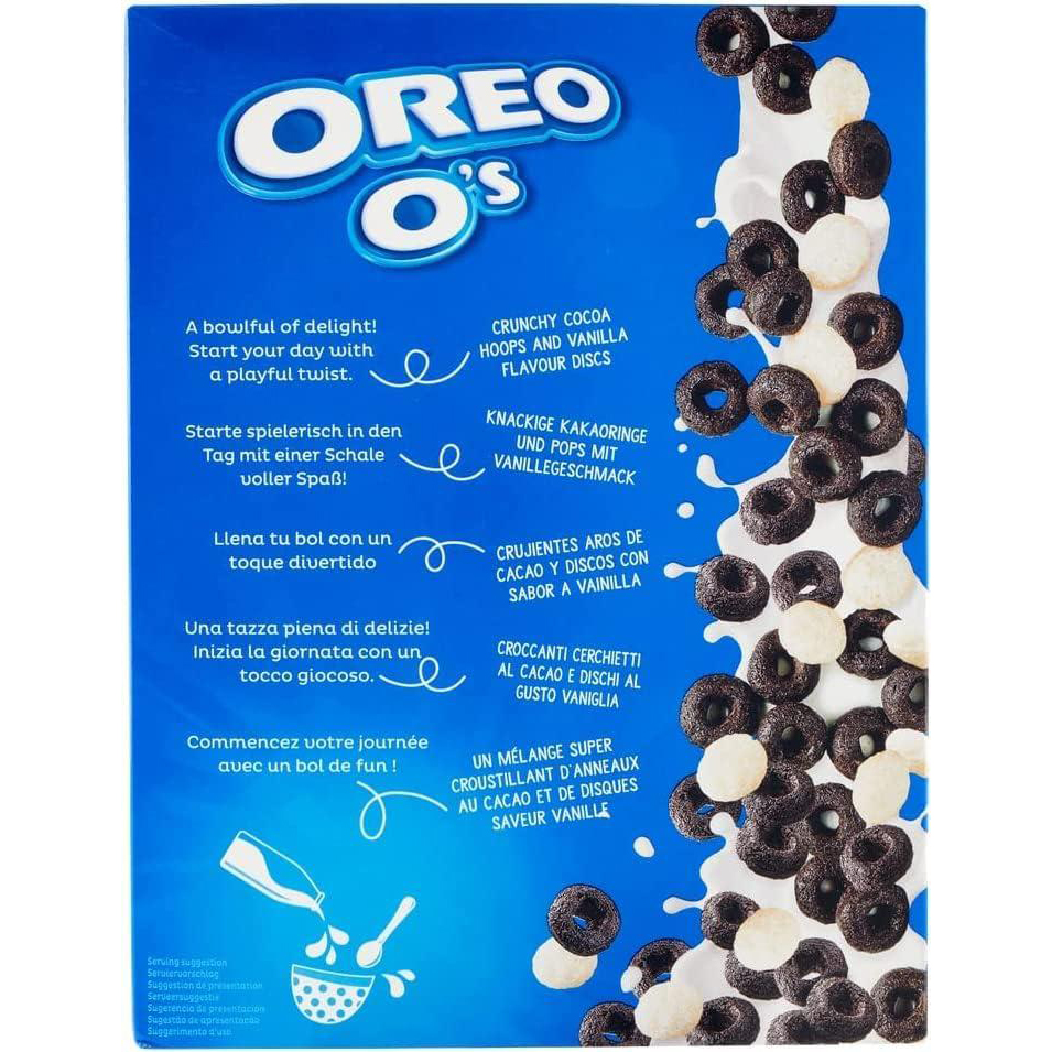 Bánh Ngũ Cốc Ăn Sáng Oreo O's Cocoa Hoops Vanilla Cereal, Hộp 320g (10 Khẩu Phần 30g)