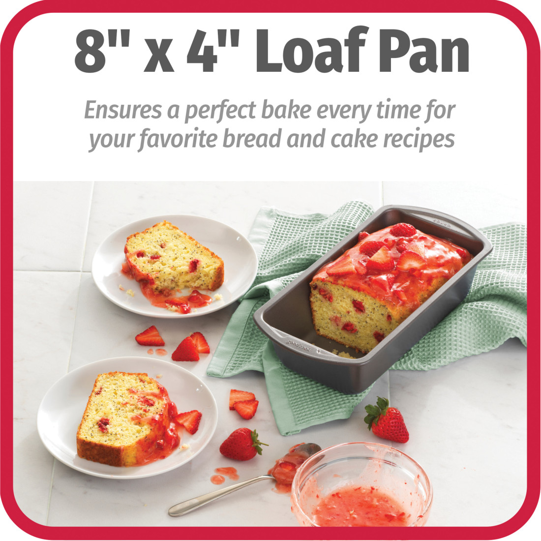 Khuôn Nướng Chống Dính GoodCook 04025 8 In. x 4 In. (20 Cm x 10 Cm) Non-Stick Loaf Pan