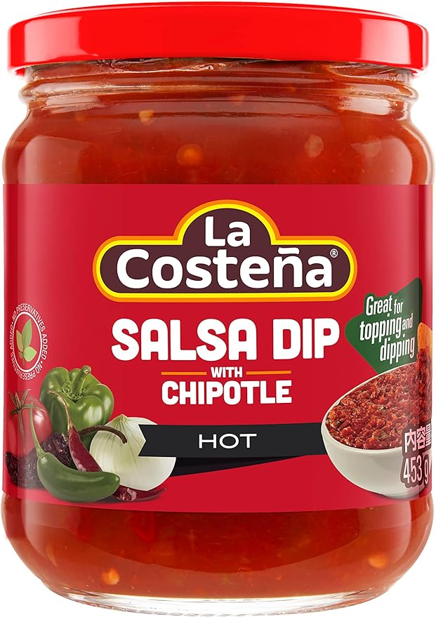Sốt Nhúng Nachos Cay Với Ớt Chipotle La Costena Salsa Dip With Chipotle Hot, Lọ 435g