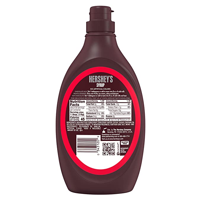 Sốt Socola Hershey's Syrup Genuine Chocolate Flavor, Chai 680g (24 Oz.) 1 Lb. 8 Oz.