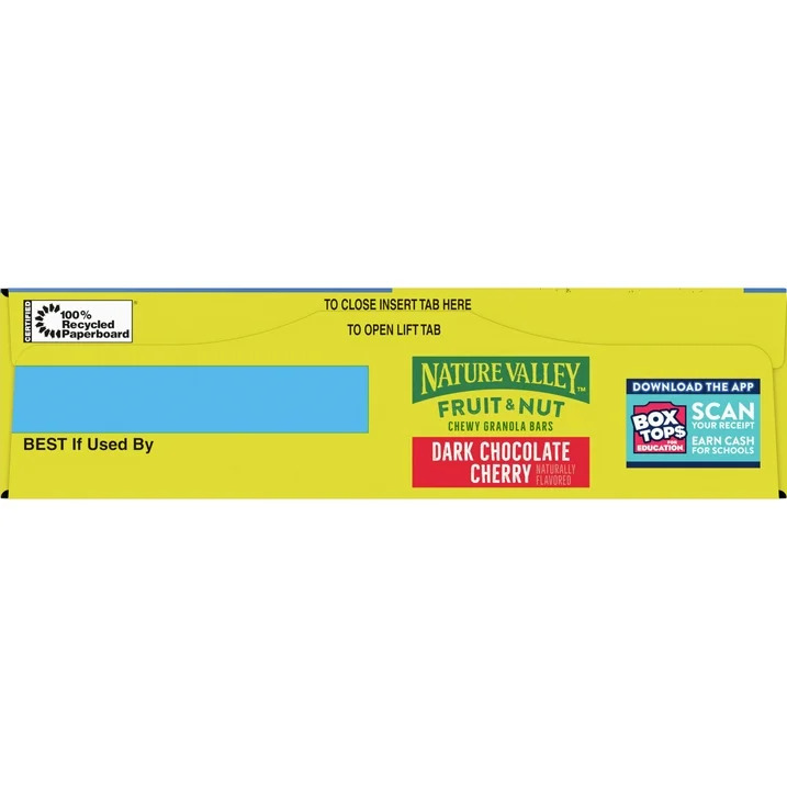 Thanh Ngũ Cốc Socola, Hạt Và Cherry Nature Valley Fruit & Nut Chewy Granola Bar, Hộp 6 Thanh x 35g