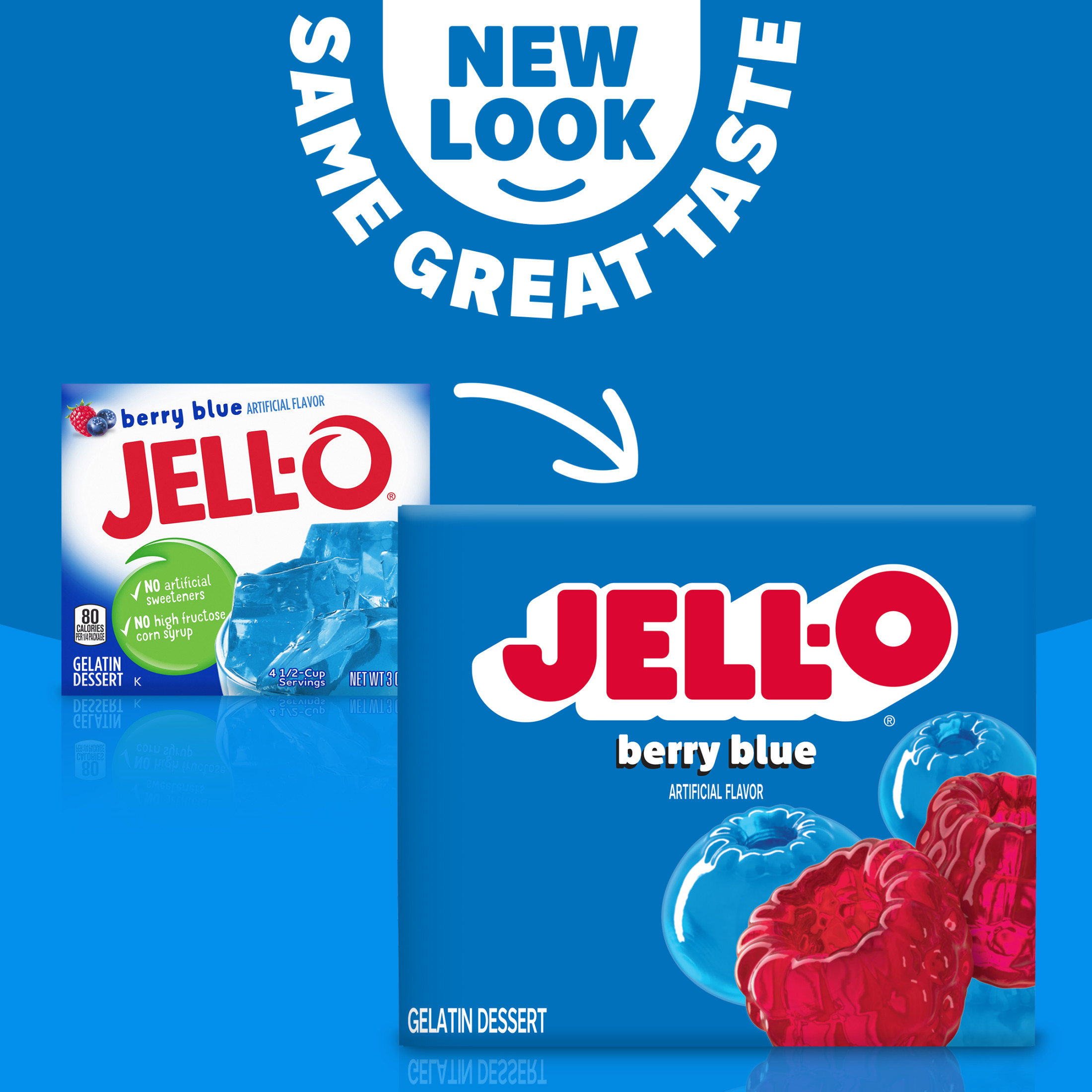 Bột Thạch Vị Berry Blue Jell-O Berry Blue Gelatin, Hộp 85g