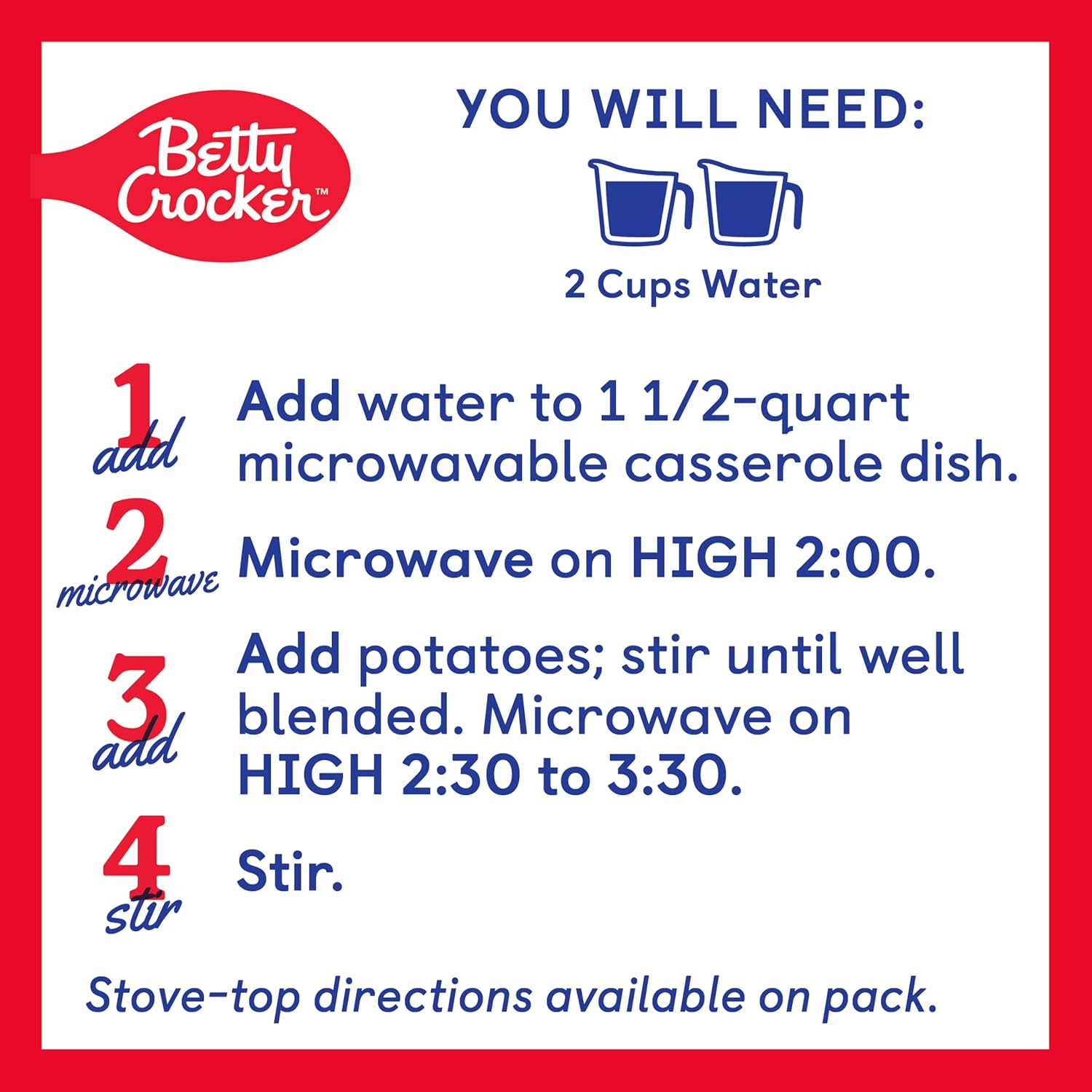 Khoai Tây Nghiền 4 Vị Phô Mai Betty Crocker Four Cheese Mashed Potatoes, Gói 113g (4 Oz.)