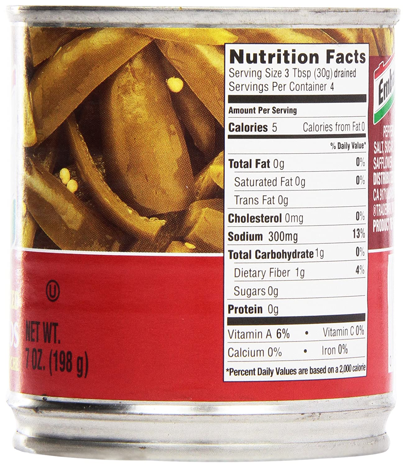 Ớt Ngâm Đóng Hộp Jalapenos Embasa Sliced In Escabeche, Lon 198g (7 Oz.)