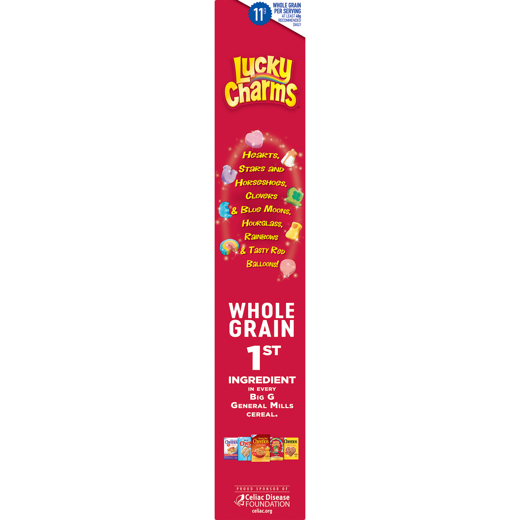 Ngũ Cốc Ăn Sáng Mix Mashmallow General Mills Lucky Charms Gluten Free Cereal With Marshmallow, Hộp 297g