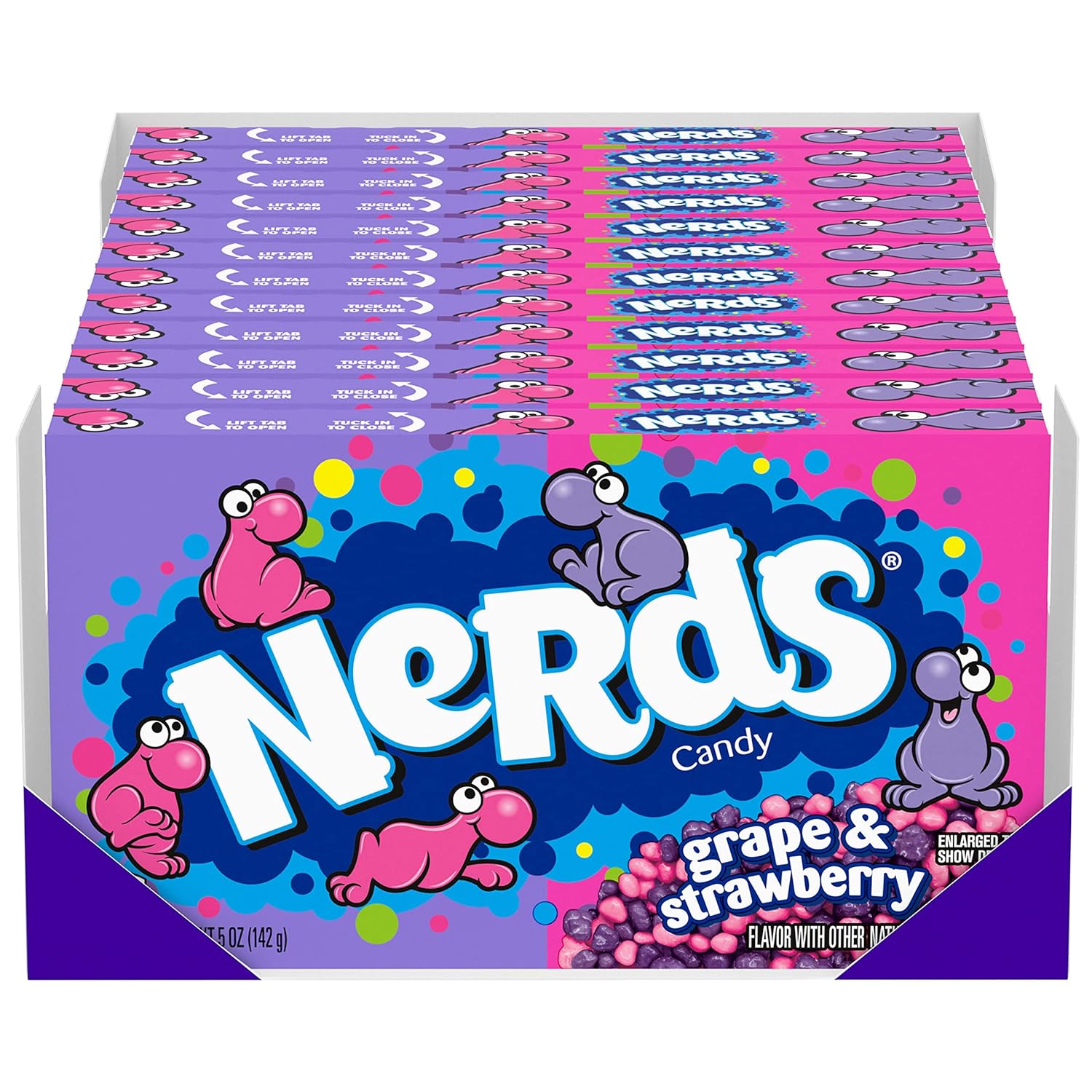 Kẹo Trái Cây Nho & Dâu Tây Nerds Grape & Strawberry Candy Theater Box, Hộp 141g (5 Oz.)