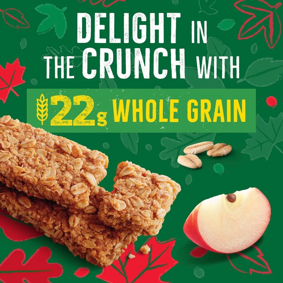 Thanh Ngũ Cốc Táo Giòn Nature Valley Apple Crisp Granola Bars, Hộp 12 Thanh (Hộp 253g)