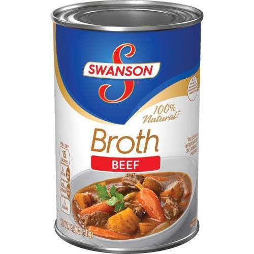 Nước Dùng Bò 100% Nguyên Liệu Tự Nhiên Không Bột Ngọt Swanson Beef Broth, Lon 411g (14.5 Oz.)