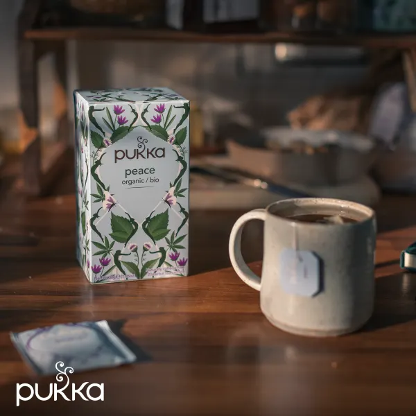 Trà Thảo Mộc Thư Giãn Pukka Peace Organic Herbal Tea, Hộp 20 gói