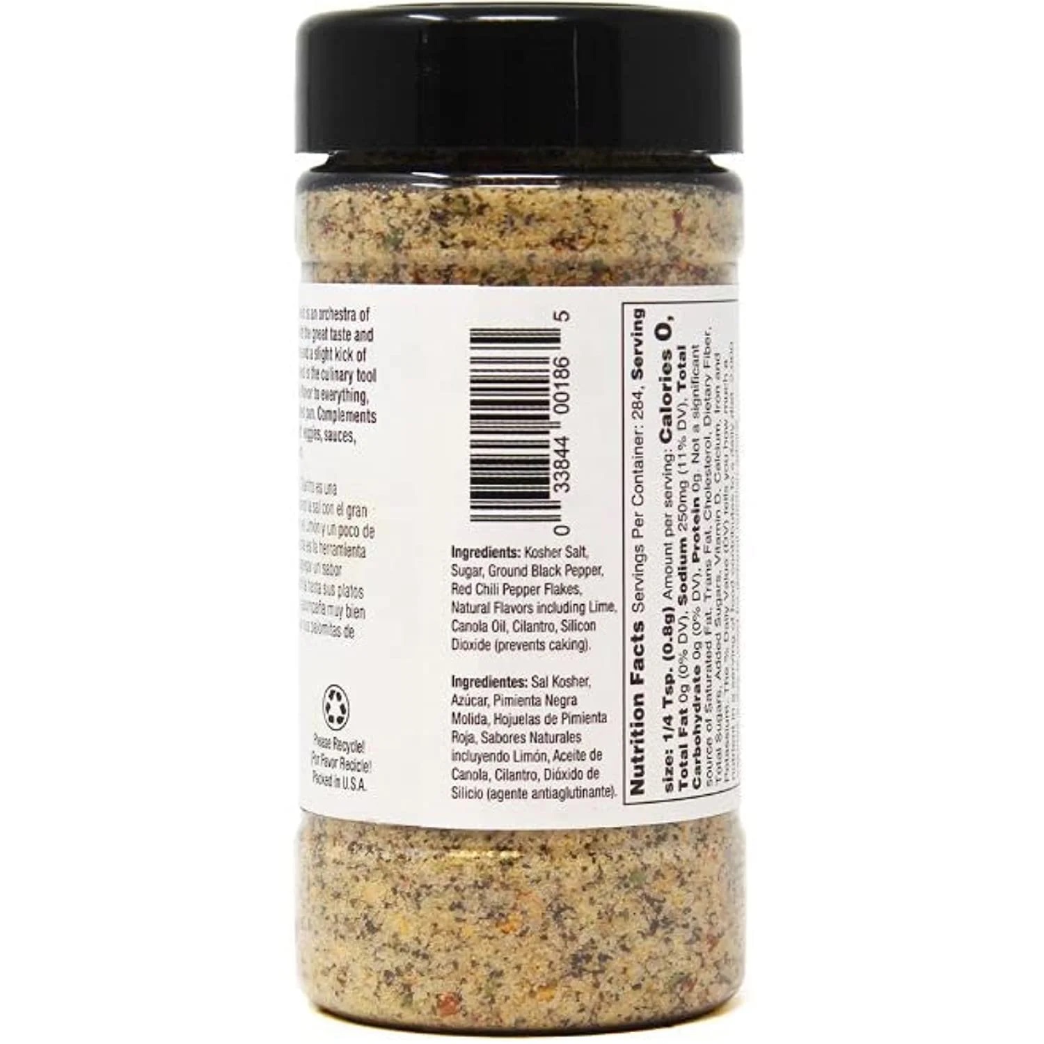 Muối Ớt Tiêu Ngò Chanh Badia Cilantro Lime Pepper Salt - Kosher, Chai 226.8g