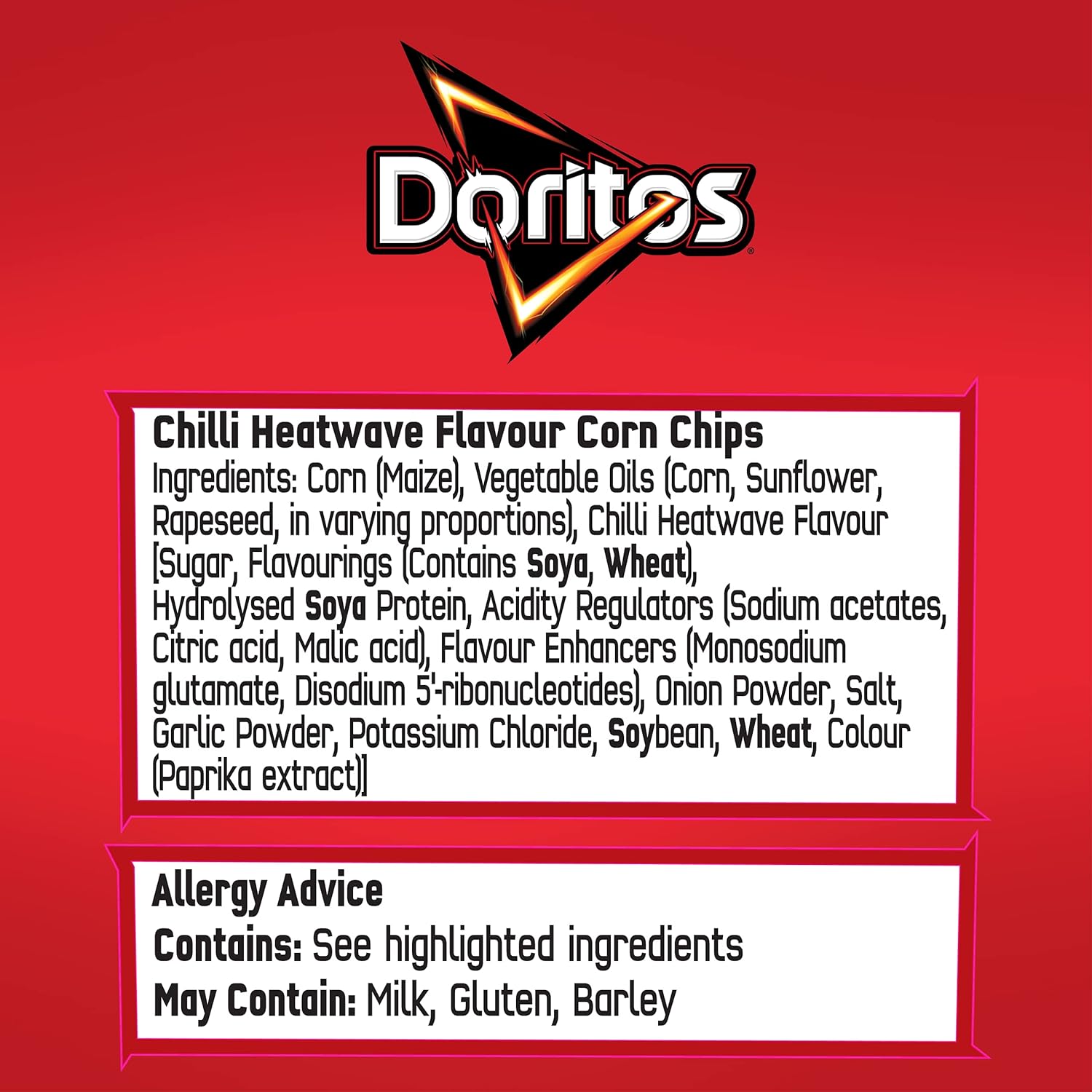 Snack Tortilla Cay Doritos Tortilla Chips Chilli Heatwave, Gói 150g
