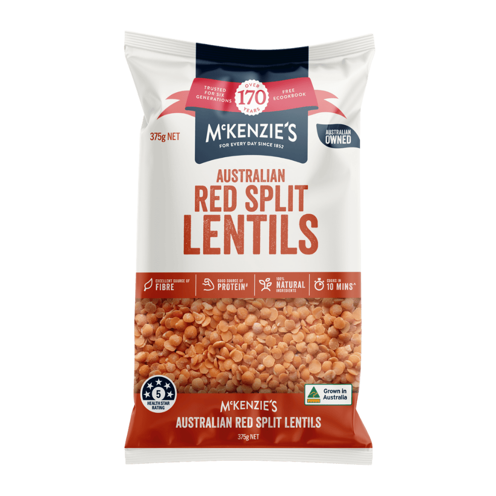 Đậu Lăng Đỏ Cao Cấp McKenzie's Australian Red Split Lentils, Gói 375g
