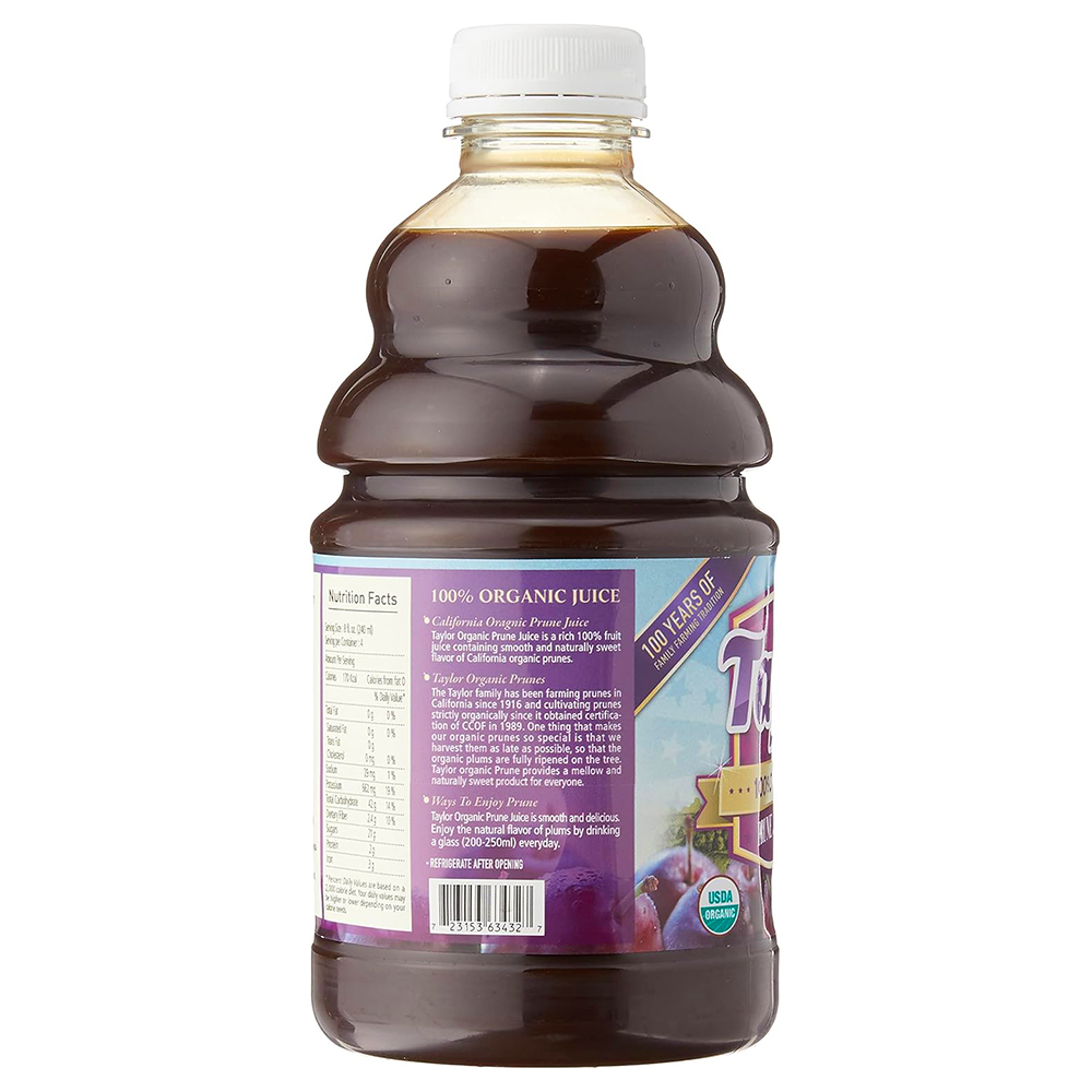 Nước Ép Mận Hữu Cơ Taylor 100% Organic Prune Juice, Chai 946 ml