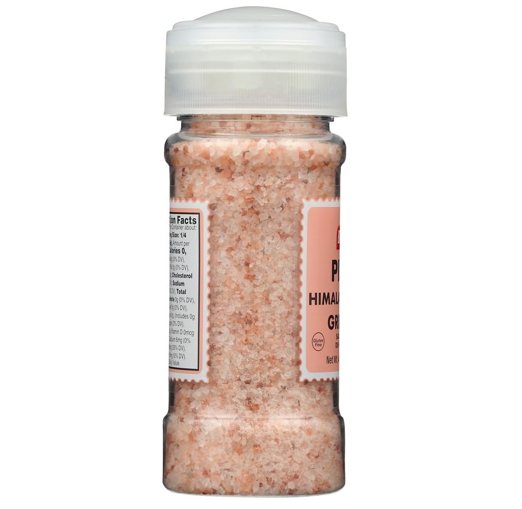 Muối Hồng Himalaya Kèm Đầu Xay Badia Grinder Pink Himalayan Salt, Lọ 127.6g (4.5 Oz.)