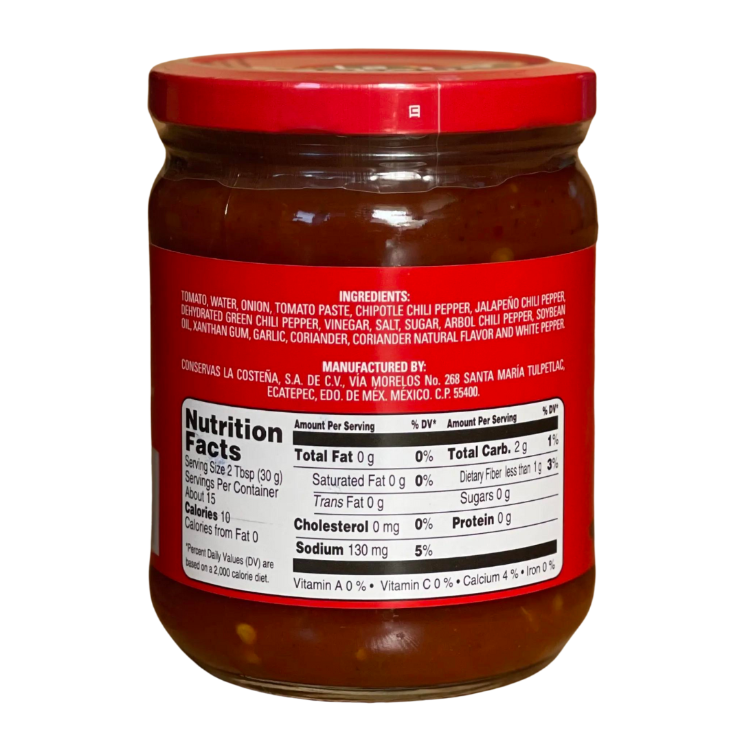 Sốt Nhúng Nachos Cay Với Ớt Chipotle La Costena Salsa Dip With Chipotle Hot, Lọ 435g