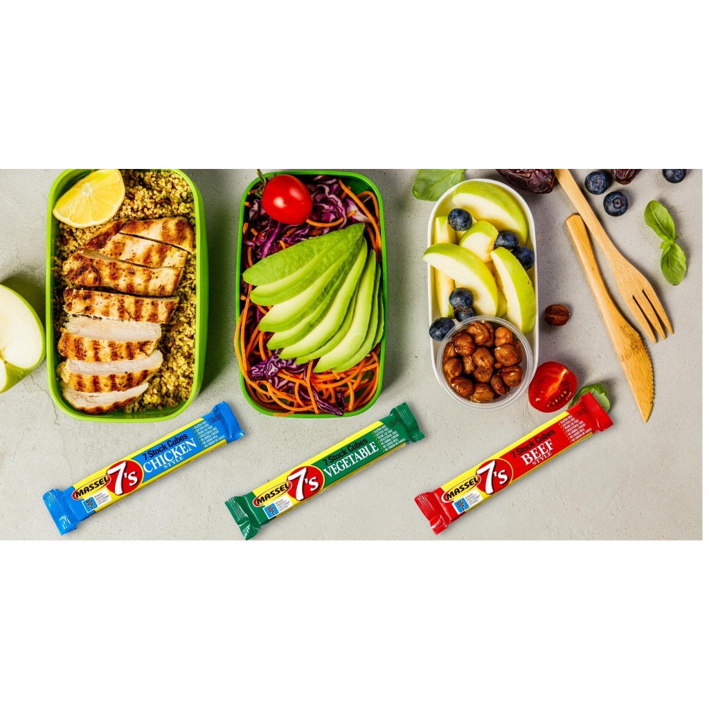 Viên Gia Vị Bò Cho Người Ăn Kiêng Massel Stock Cubes Beef , Gói 35g (7 Viên)