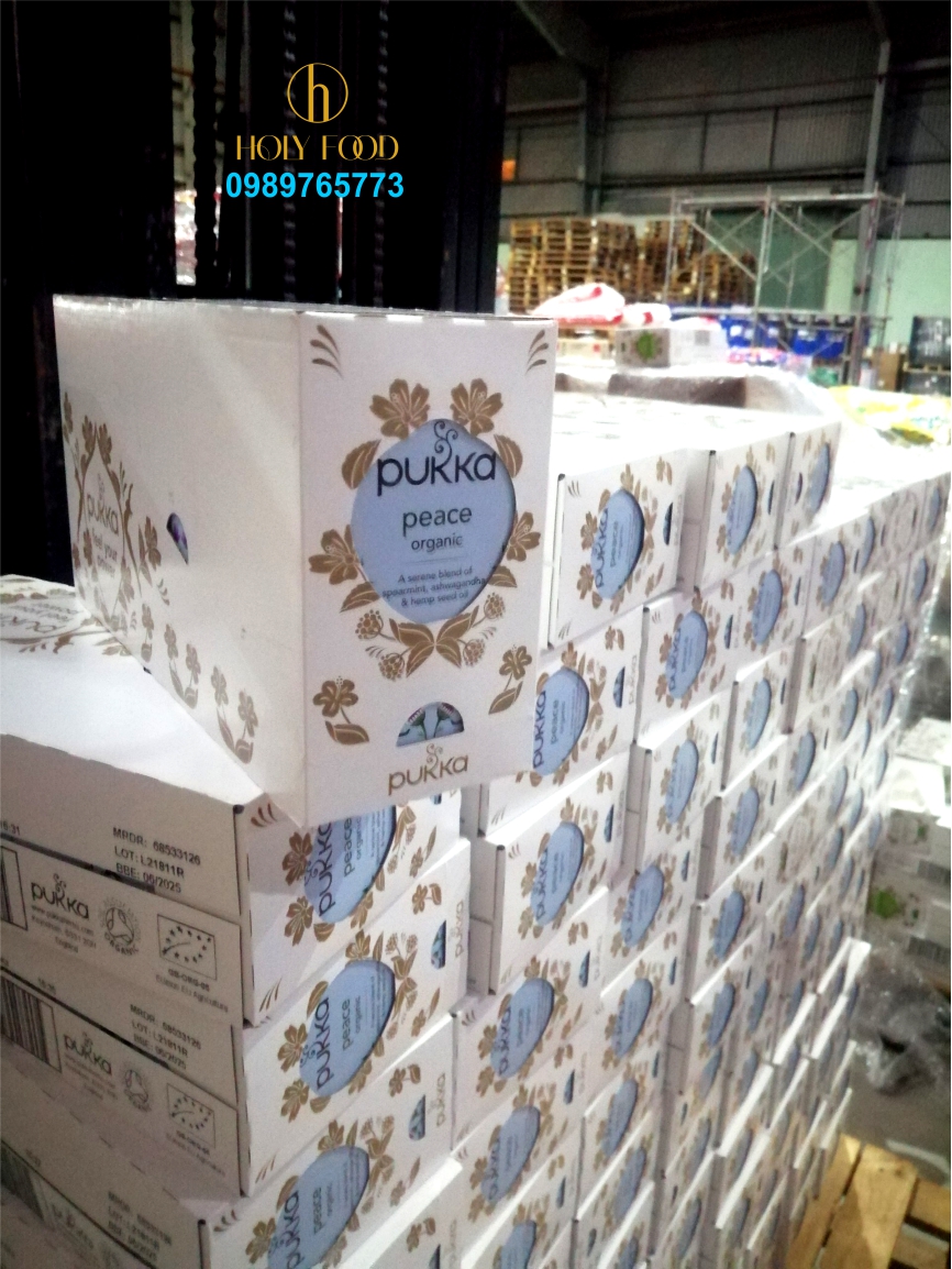 Trà Thảo Mộc Thư Giãn Pukka Peace Organic Herbal Tea, Hộp 20 gói
