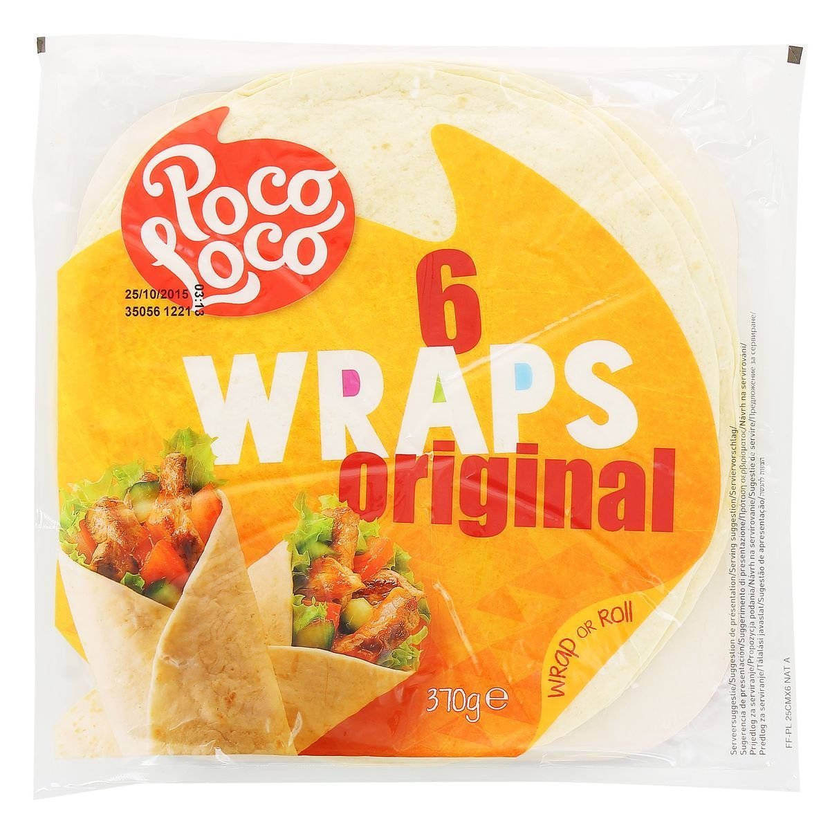 Vỏ Bánh Tortillas 6 Packs Poco Loco, Gói 370g (6 Vỏ Bánh)