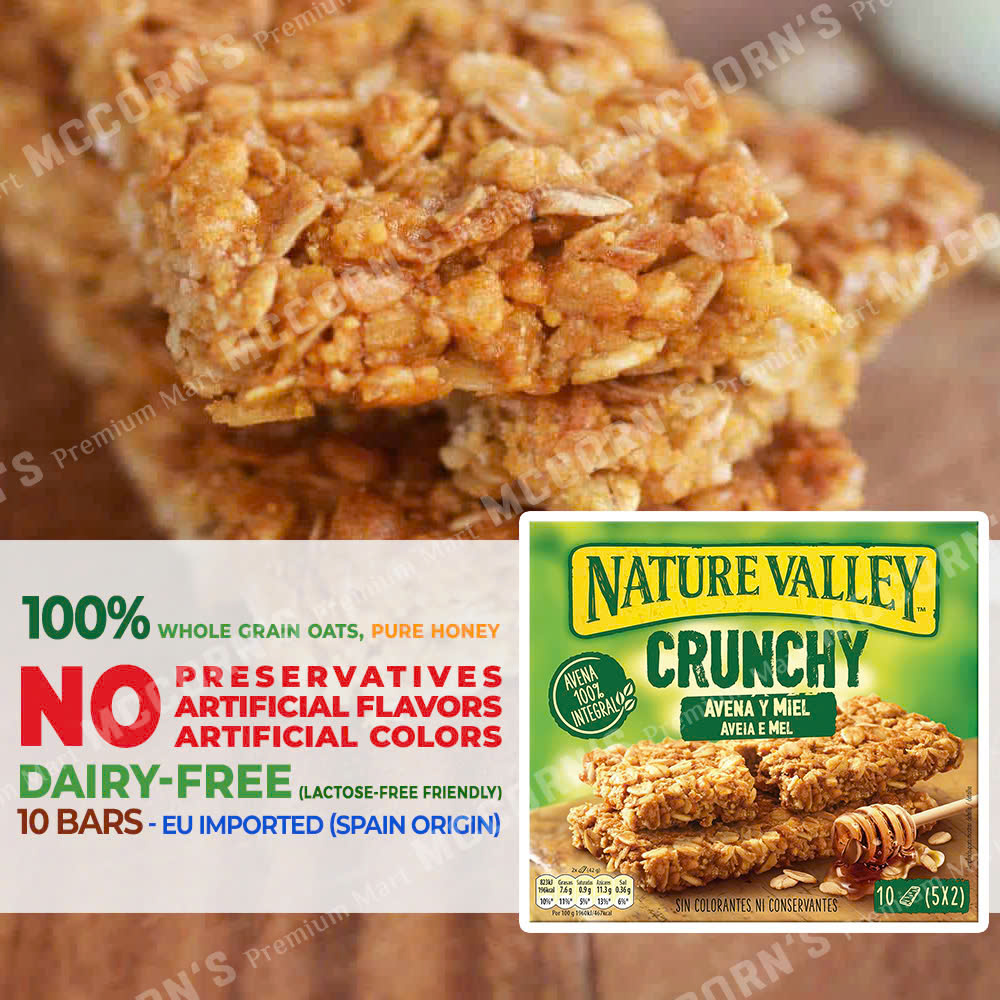 Thanh Ngũ Cốc Yến Mạch, Mật Ong Nature Valley Oats 'n Honey Crunchy Granola Bars, Hộp 10 Thanh (5 Gói) , Hộp 210g