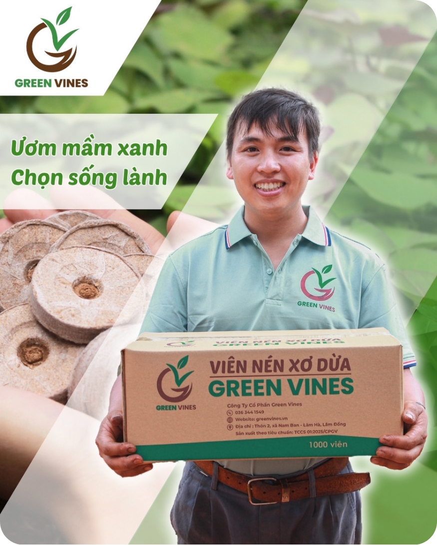 Giới thiệu sản phẩm viên nén xơ dừa của Green Vines
