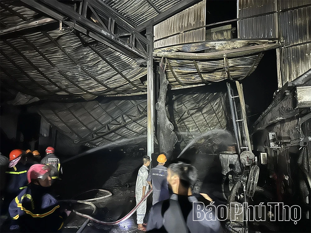 Vụ cháy tại Công ty Cổ phần Đông Á làm hư hỏng hơn 100m2 nhà kho