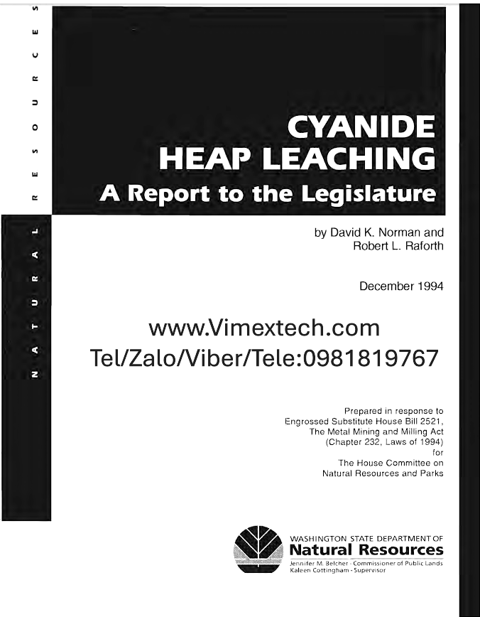 TÓM TẮT BẢN DỊCH: QUY TRÌNH CHIẾT TÁCH VÀNG BẰNG CYANIDE HEAP LEACHING