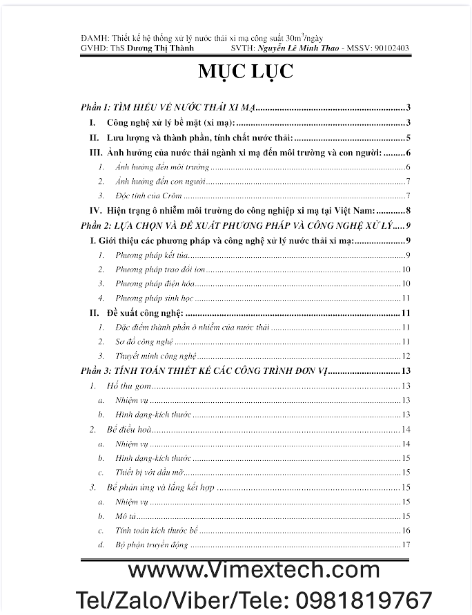 Tổng quan về Nước thải Xi mạ và Công nghệ Xử lý Đề xuất