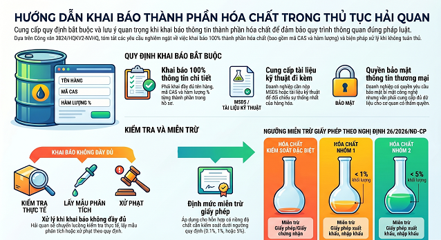 QUY ĐỊNH VÀ THỰC THI KHAI BÁO THÔNG TIN THÀNH PHẦN HÓA CHẤT