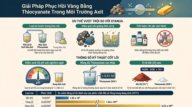 Thu hồi Kim loại Quý bằng Dung dịch Hòa tách Thiocyanate